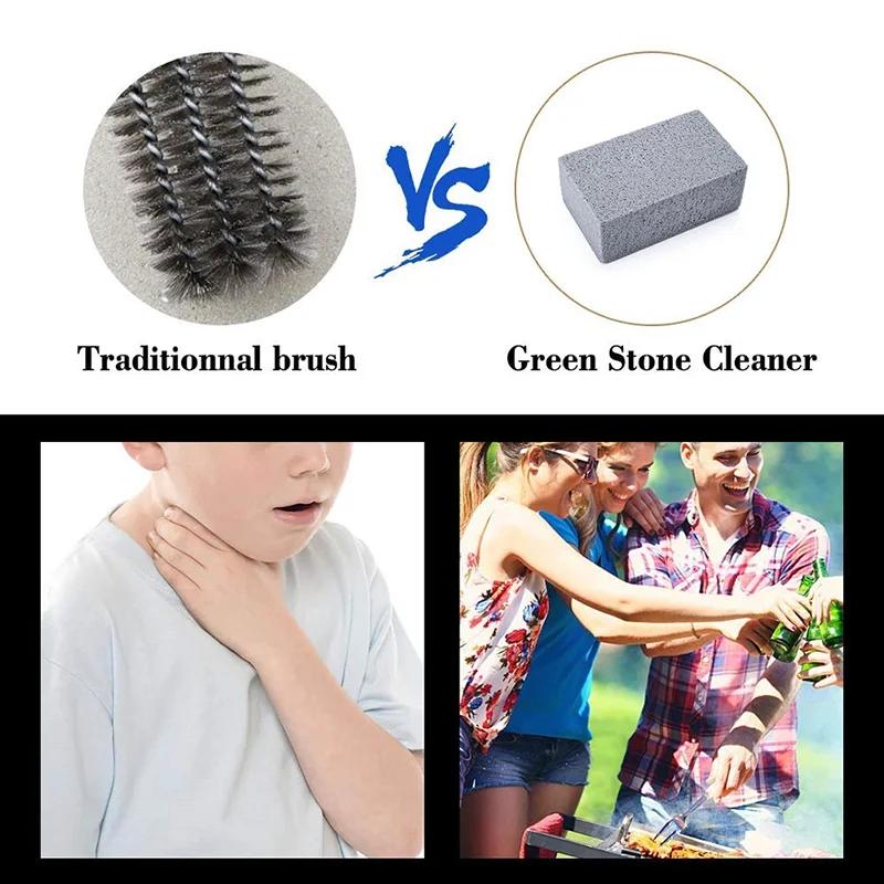 BBQ Grill Cleaning Brush Brick Block Barbecue Cleaning Stone Pumice Brick for Barbecue Rack Outdoor Kitchen BBQ Cleaning Tools