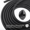 19.68Ft D-Shape Car Rubber Seal Strip,Automotive Weather Stripping For Sealing Door Hood Trunk Window,Self-Adhesive Soundproof Car Door Seal Strip