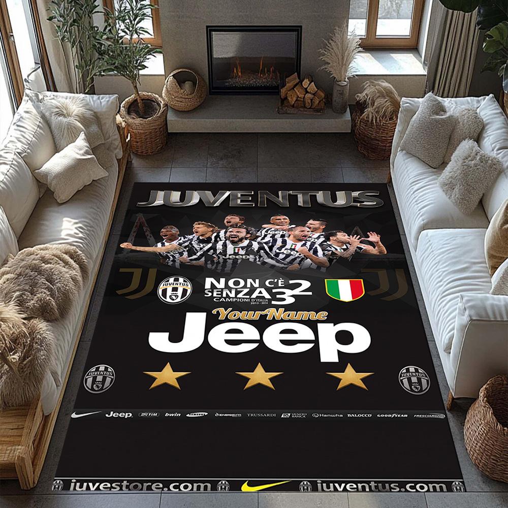 Juventus Personalized Text Floor Mat Suitable for Dormitory Game Room Bedrooms Living Rooms Antislip Carpet Anime Office Decor