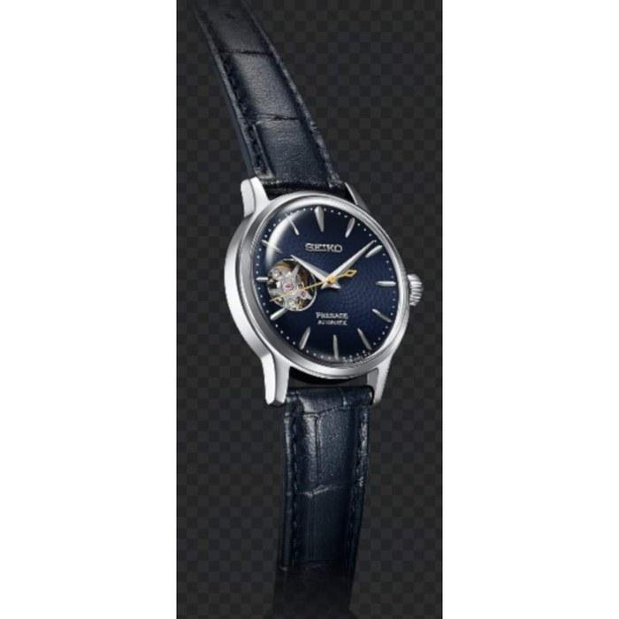 Seiko Presage Automatic Blue Dial Blue Leather Women's Watch SSA785J1, 41mm