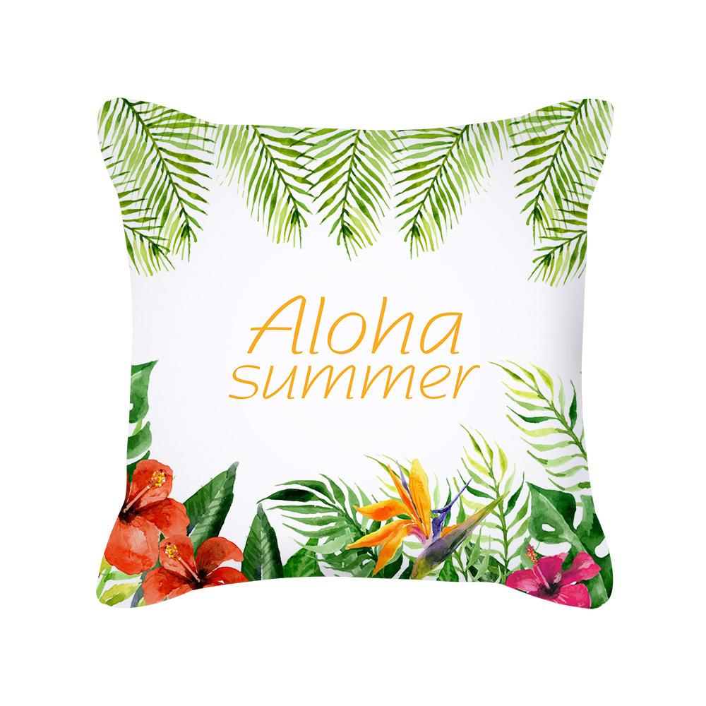 New Home Green Plant Tropical Pillow Cover Without Core Cushion Cover Waist Pillow Cover Cushion Cover Furniture Supplies