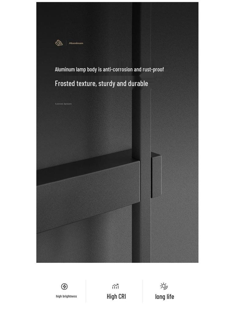 LED Wall Lamp: Minimalist Linear Light for Bedroom, Bedside, or Living Room