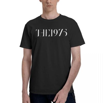 The 1975 Band Logo Print 100 Cotton Casual Breathable Confortable Summer Mens TShirts Graphic Tee