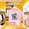 Cartoon Print Thomas Train Short Sleeve Tshirt Pure Cotton Summer Y2K Fun Trendy Design Casual Wear for Toddler Boys and Girls