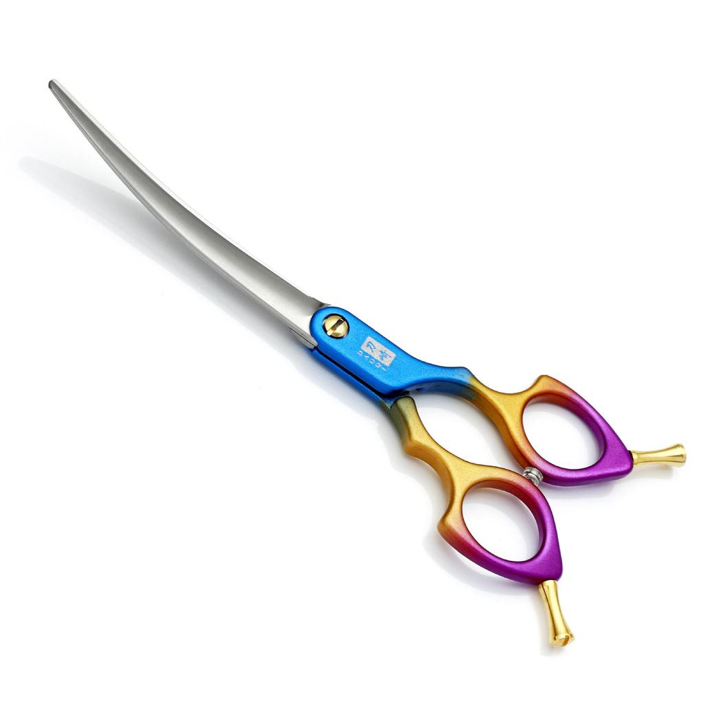6.5" Colored Pet Grooming Scissors - 9cr18 Stainless Steel, Cat/Dog Hairdressing Shears, Customizable Logo/Pattern
