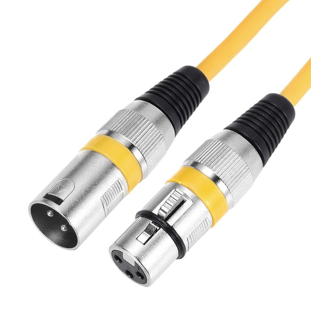 uxcell XLR Female to XLR Male Cable, 10ft XLR to XLR Microphone Cable, Audio Adapter Cord for PreampSpeaker System, Yellow