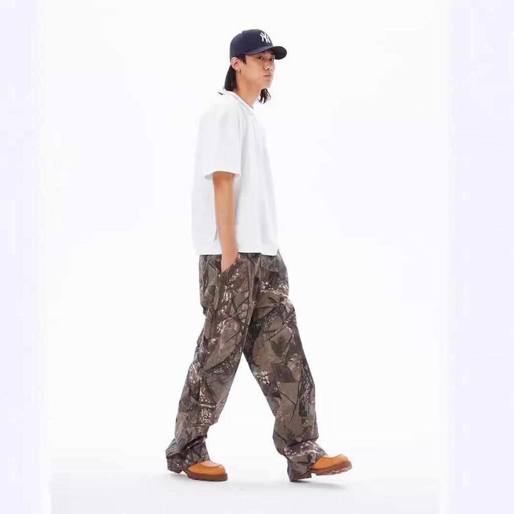 Mars Camo Distressed Cargo Pants: Unisex, Loose-Fit, Outdoor Casual Trousers
