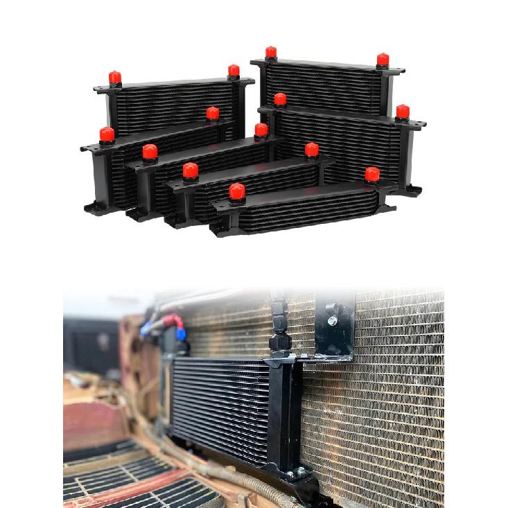 Oil Cooler AN10 Universal British Engine Transmission Oil Cooler Cooling System Aluminum 7/10/13/16/19/25/30 Rows Oil Radiator