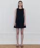 LADY VOLUME Pleated Mini Dress (Black)