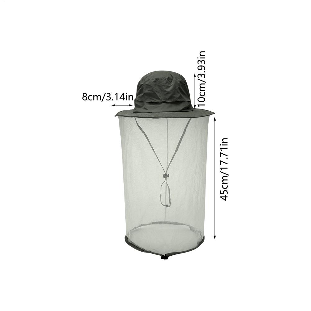 Mosquito Hat With Hiddens Net Mesh Repellent Insect Bee Protection Men Women Outdoor Sunscreen Fishing Cap