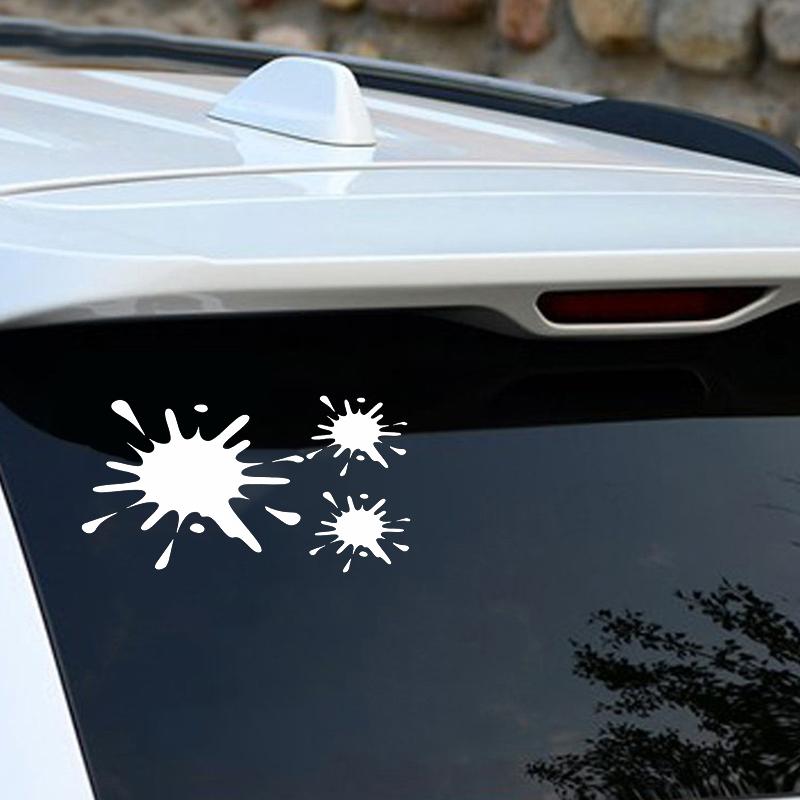 Autocollant de Fenêtre Éclaboussure de Peinture de Voiture Autocollant Réfléchissant Imperméable Décoration Extérieure Universelle pour la Sécurité du Véhicule