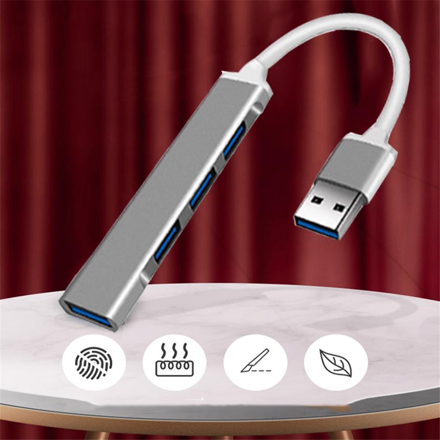 Aluminum Alloy Gray Hub for Computers & Automotive System 4Port USB3.0 Universal