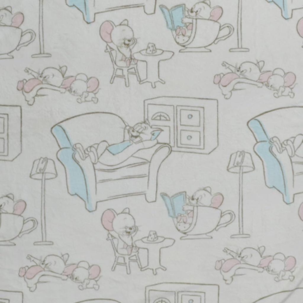 Marushin Tom and Jerry Home Relax Cover Blanket, Cute Character Blanket, Fluffy and Stylish, Product Number: 4116017700