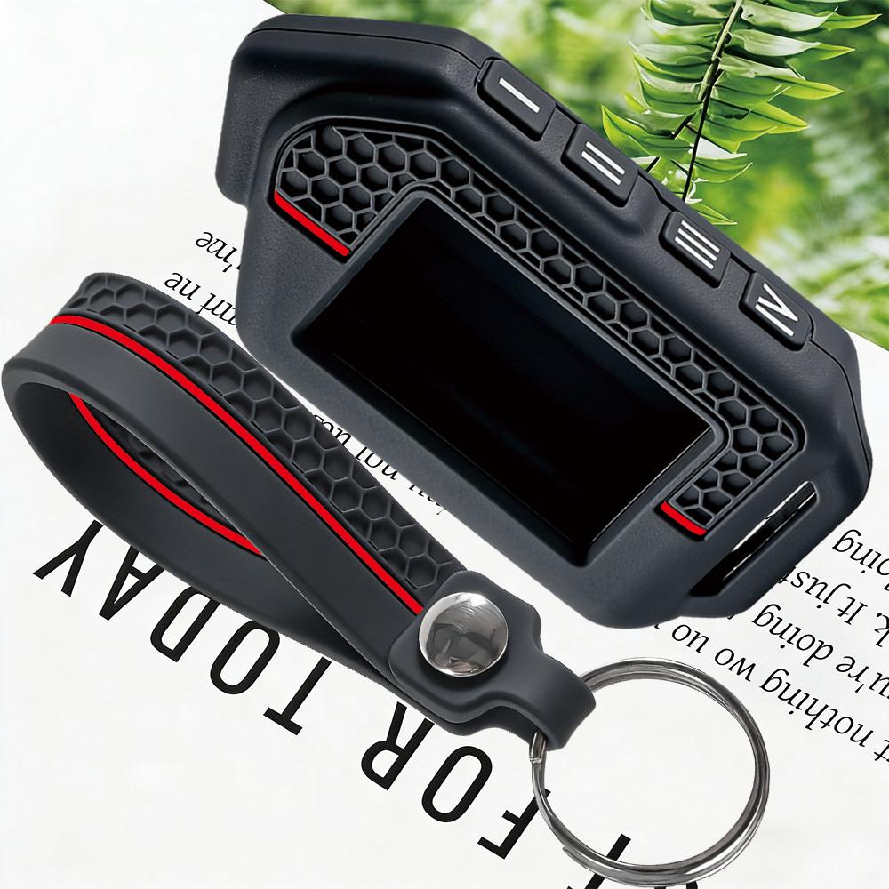 

For Scher-Khan Mobicar 1 2 3 A B M10 M20 Two Way 4 Buttons Silicone Key Case Cover LCD Remote Shell Car Alarm System Accessories