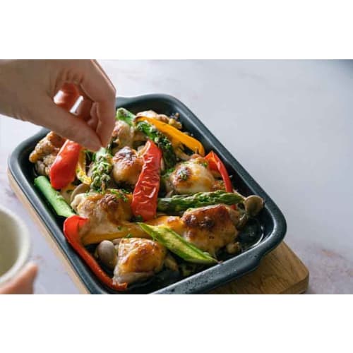 Banko Ware (Banko Ware) Saji Pottery Grill Plate with Handle, Black