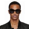 Celine Full Frame Design Oval Sunglasses Men Sunglasses Black CL40312U.