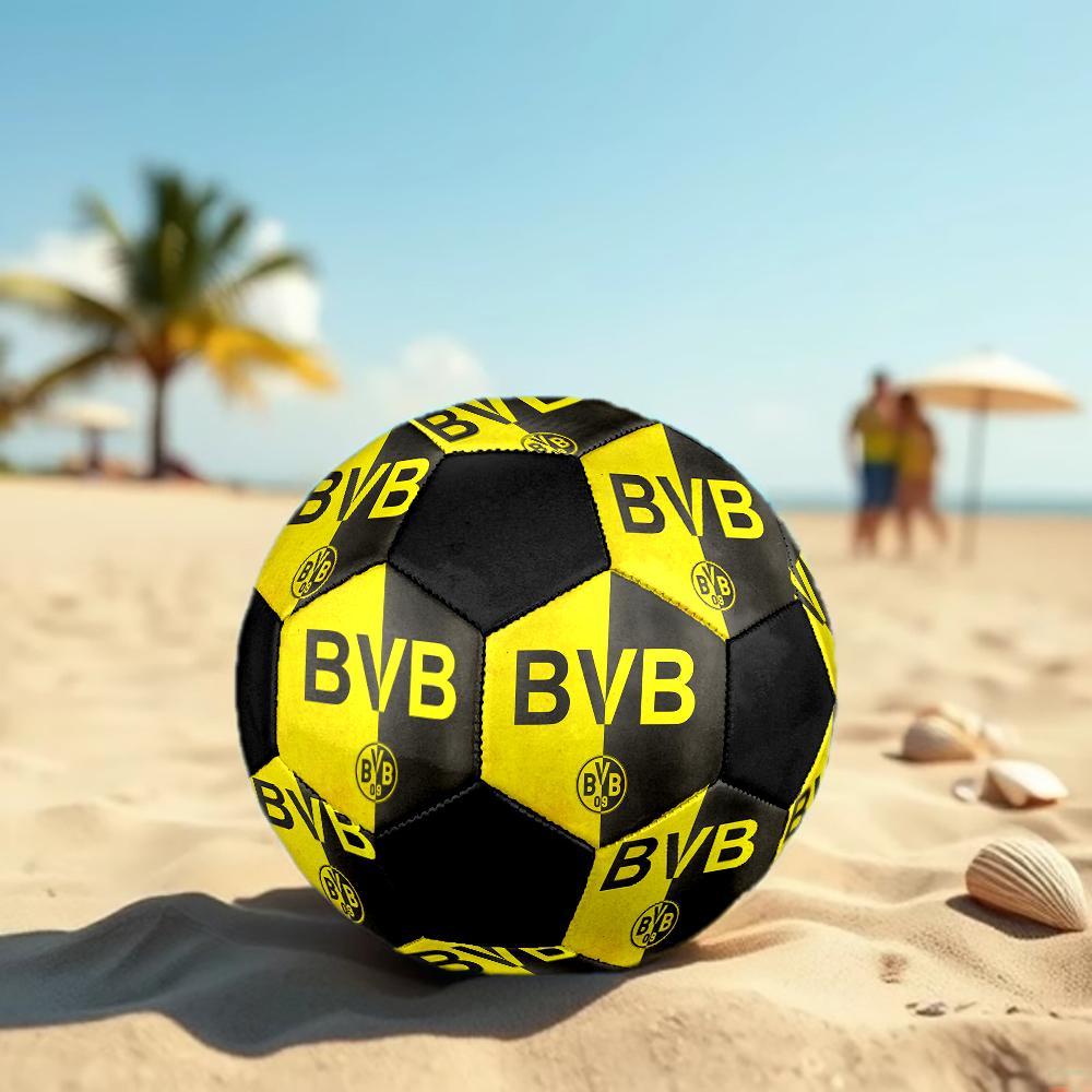 Pallone da Calcio Borussia Dortmund, colorato, adatto a tutte le età, cucito a macchina, materiale PVC, qualità da competizione, resistente e ad alto rimbalzo