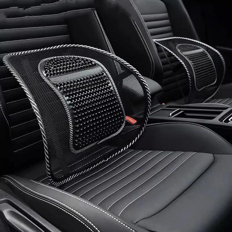 Non-deformable Mesh Car Seat Lumbar Cushion Durable Back Support Brace for Home Office Car Use