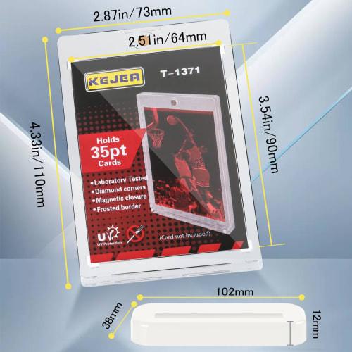 Magnetic Card Loader [Loader X 10 + Stand X 10] Card Loader 35pt Pokemon Cards, Trading Cards, UV Protection, Protective Card Case, Fits Approximately