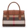 Aidrani Classic Plaid Women's Bag, Large Capacity Handbag, Canvas Patchwork Cowhide Shoulder Bag