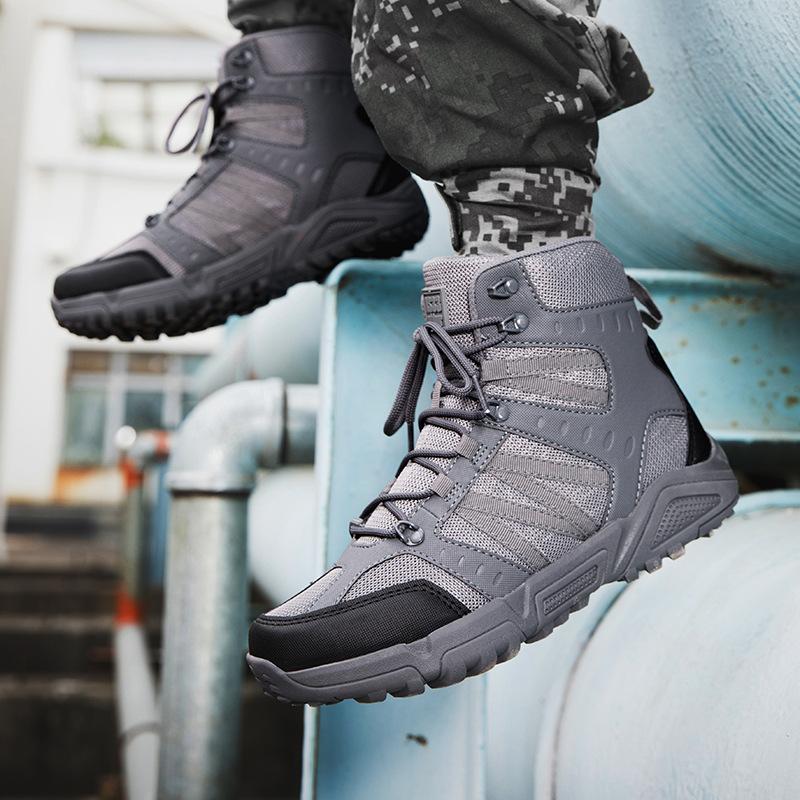 807 Men's Shoes Outdoor Workwear Boots Battlefield Training High Top Plus Size Off-road Hiking Desert