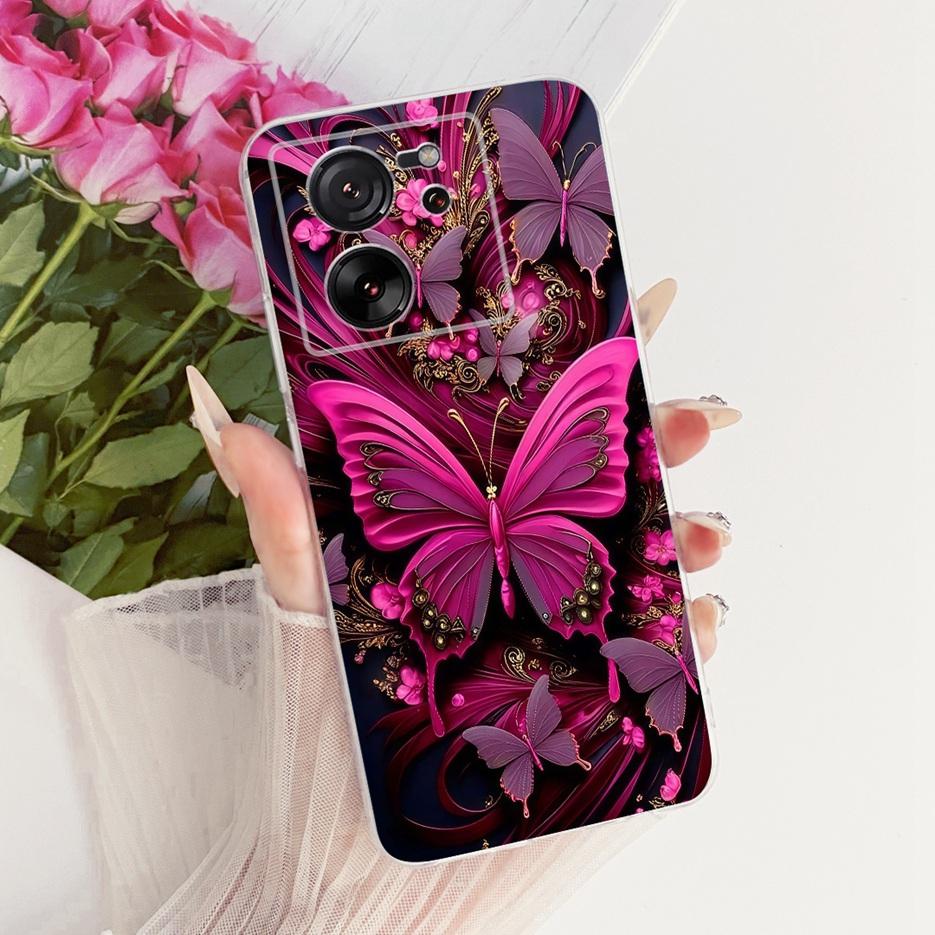 For Xiaomi Mi 13T Pro 5G Case Luxury Butterfly Tree Painted Cover Soft Silicone Phone Case For Xiaomi 13T Pro Mi13T Pro 5G Shell