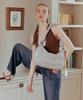 Bbyb Mona Ruffle Medium Shoulder Bag (Beige)