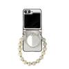 Mirror Airbag Holder Phone Case for Samsung Zflip 7 Flip Folding Screen Bead Chain Handheld Xflip