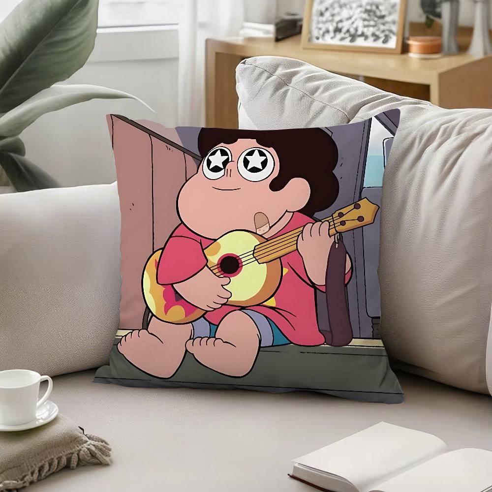 Cute H-Steven Universe-W Pillow Case Cushion Cover Soft Cute Throw Pillow Case For Car Sofa Pillowcase Polyester With Zipper