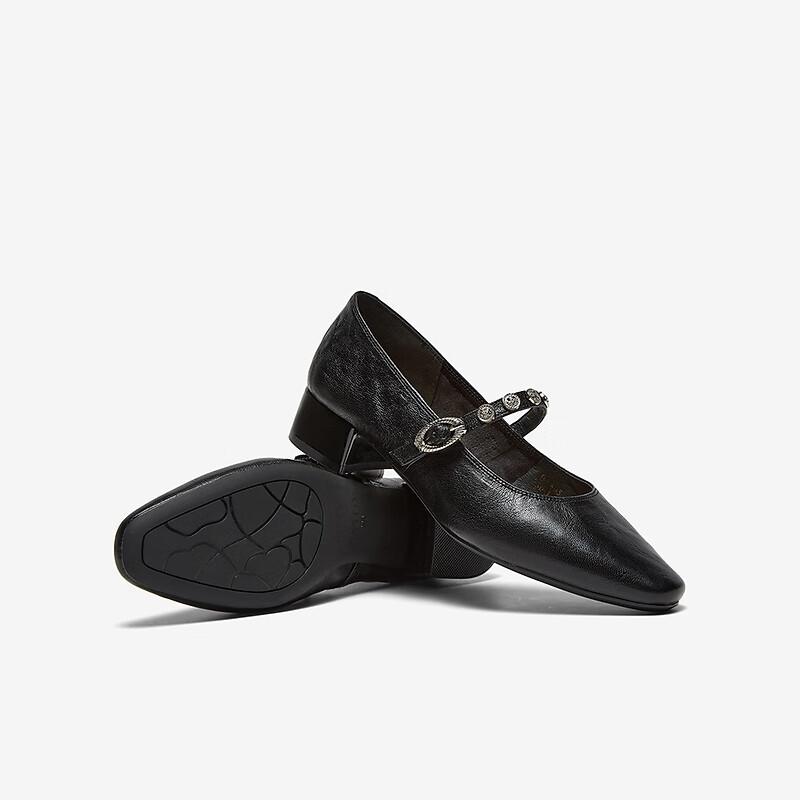 BASTO French Style Lambskin Mary Jane Shoes for Women