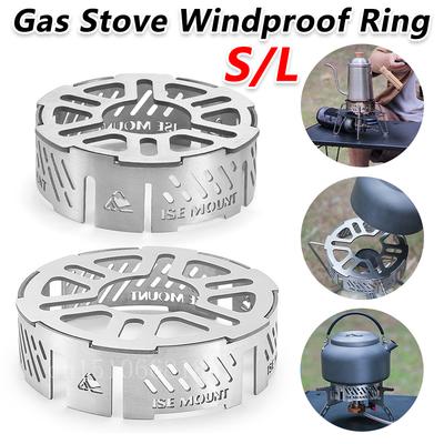 Mini Wind Shield Camping Stoves Windproof Ring S/L Stainless Steel Gas Picnic Cookers Outdoor Wind Deflectors Stove Windshield
