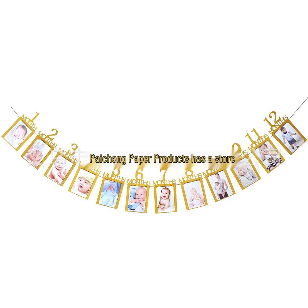 Baby's 1st Birthday Photo Banner - 12 Months Decoration