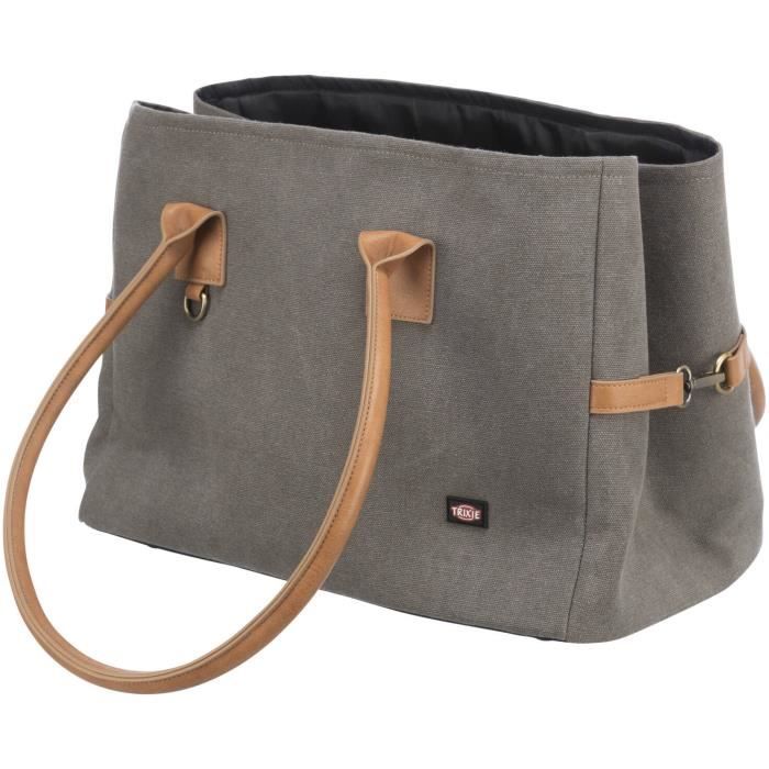 Sac De Transport Pour Chien - Trixie - Rachel - Gris - Peluche - Polyester