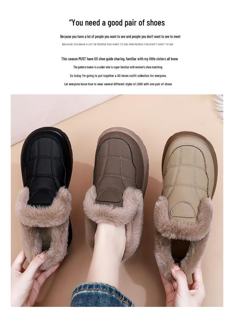 Women's Winter Cotton Short Boots - Warm, Cold-Proof, Slip-On Snow Boots