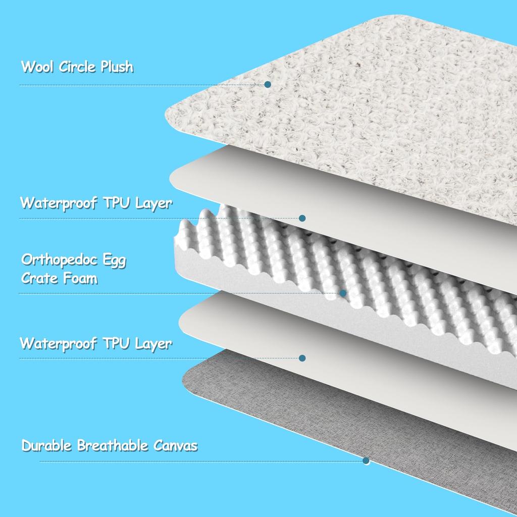 EMPSIGN Pet Dog Dog Cat Indoor Just the Right Suitable for Small and Medium Removable for Senior and Other Small Size M Mat, Cushion, Bed, Bed,