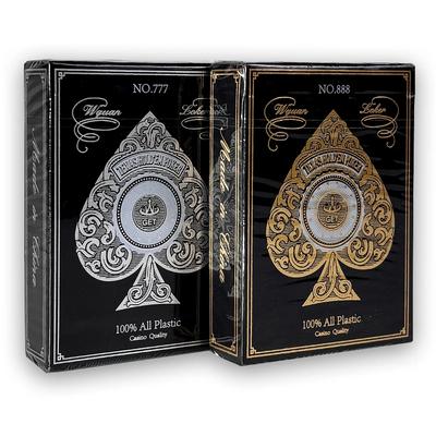 Durable Waterproof PVC Playing Cards with Gold Silver Edges Large Character Deck for Fun Parties Competitive Multiplayer Games