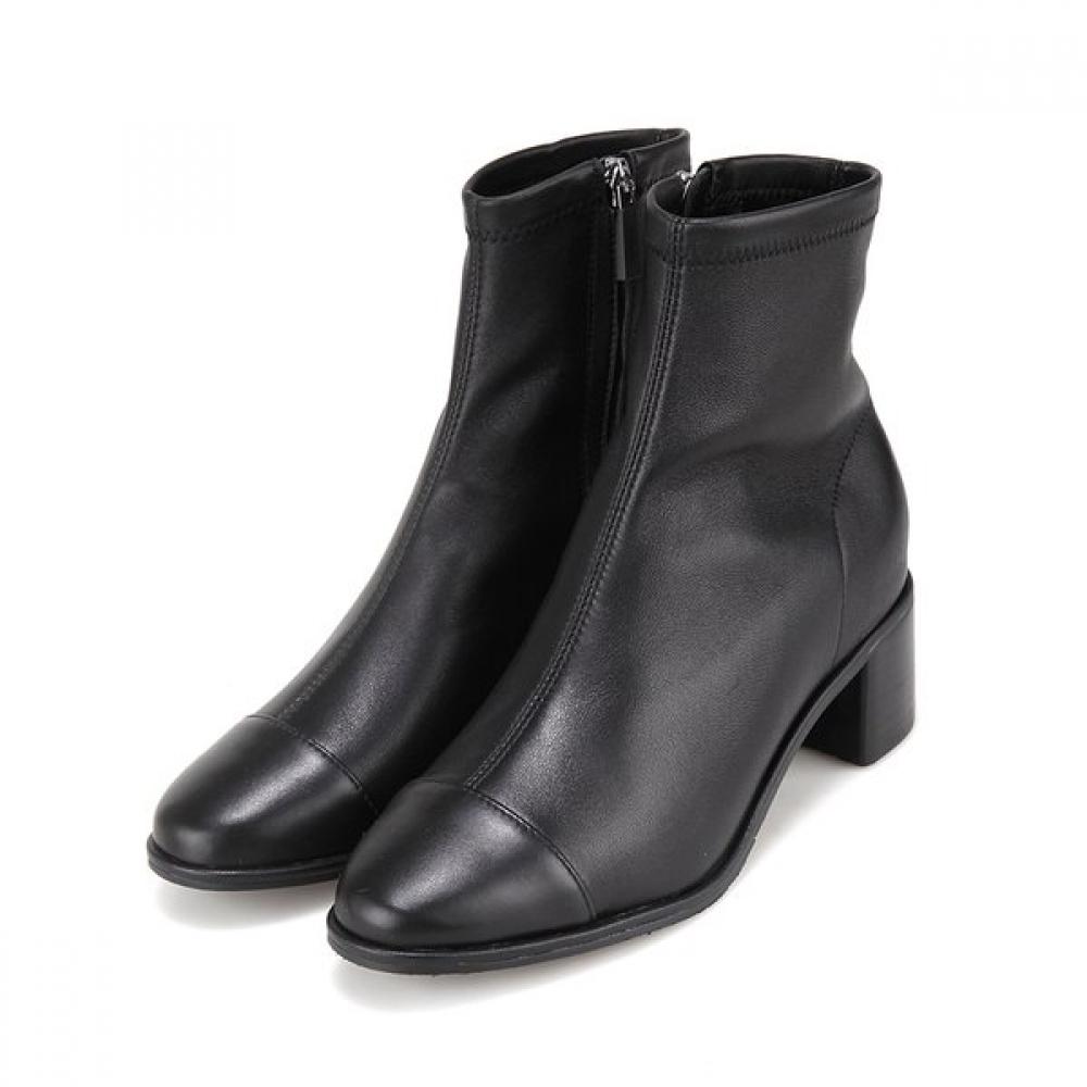 Barbara Leather 5cm Stretch Ankle Boots Round Toe Bbi840bk 250mm