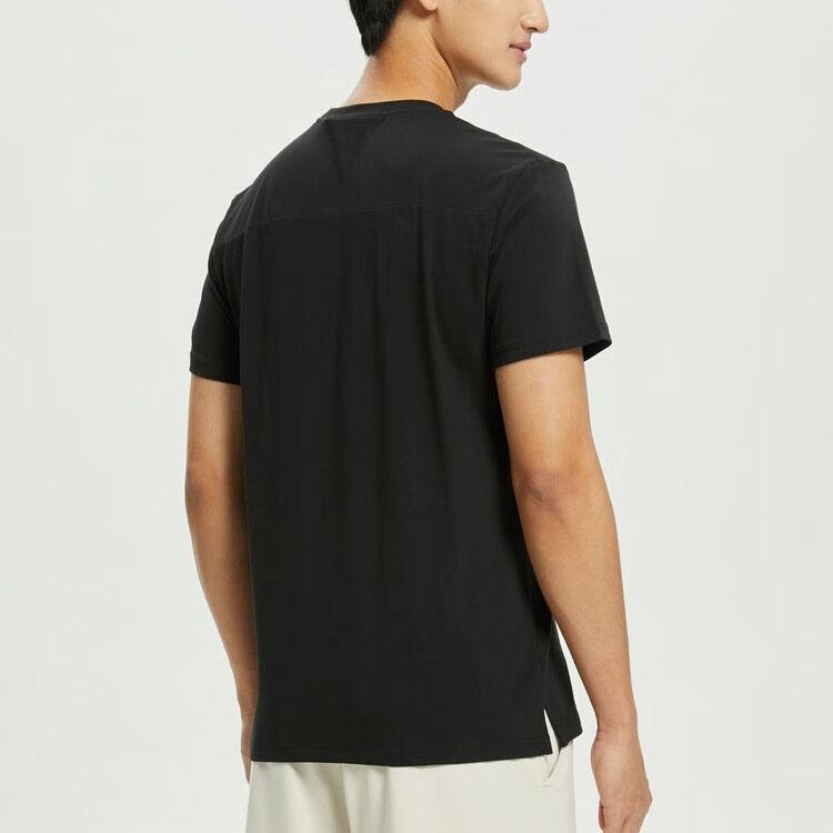 Calvin Klein Solid Color Letter Embroidery Pocket Breathable Short Sleeve T-Shirt Men Tops Black ZM01891-BAE