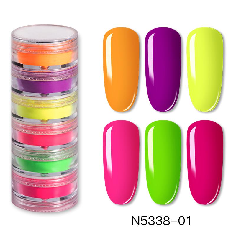 

ROSALIND 6 шт./компл. неоновый порошок, объединяющий 6 цветов в 1 яркой светодиодной/УФ-лампе 6 г