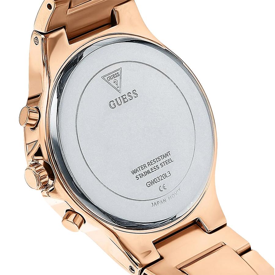 Watch Women Quartz Movement Crystal Inlaid Rose Gold Dial Strap Luxurious Design Fashionable Style For Daily/Date Wear A Gift For Girlfriends GW0320L3