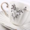 Pearl Simulated Gold/Silver Necklace Earrings Crystal Silver Plated Wedding Bridal Jewelry Sets