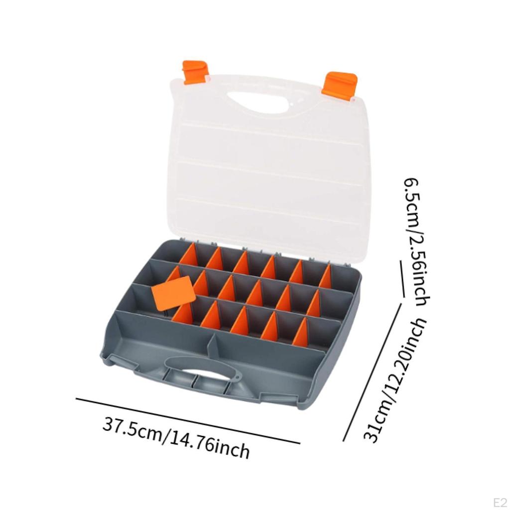 Walizka do przenoszenia śrub Skrzynka narzędziowa do naprawy samochodów Wielofunkcyjna 21 przegródek Organizer na elementy złączne do