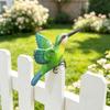 Hummingbird Planter Decoration, Resin Realistic Bird Figurine with Multicolored Design and Hook for Garden, Yard, and Plant Displays