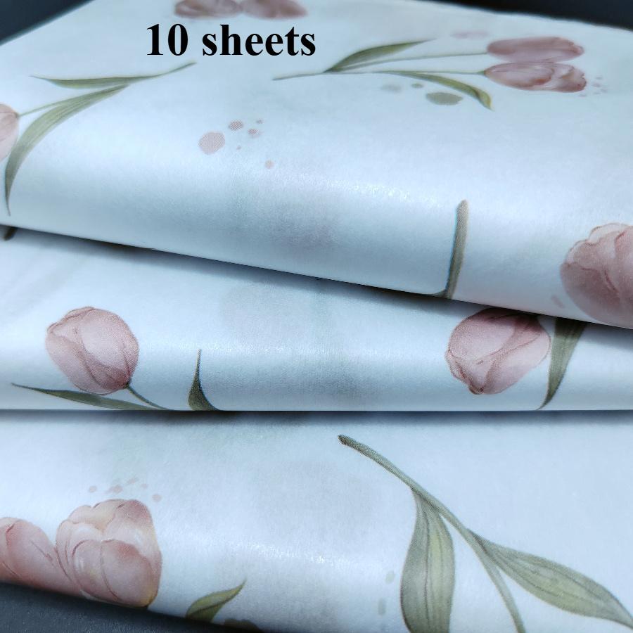 

50/10pcs Tulip Pattern Thin Paper Gift Wrap, for DIY Crafts, Ideal for Valentine s Teacher S Day Mother S Day Birthday Presents