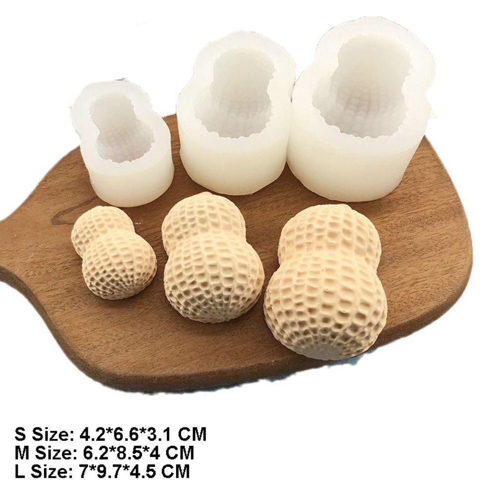 Food Grade Silicone Peanut-Shaped Mold Flexible Handmade Mousse Cake Mold Reusable Heat Resistant French Pastry Mold Pudding
