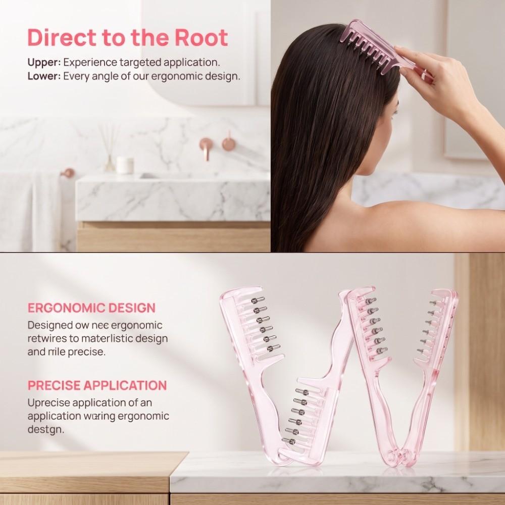 Anti-Frizz Hair Firming Applicator Hair Care Massage Guide Liquid Comb Household