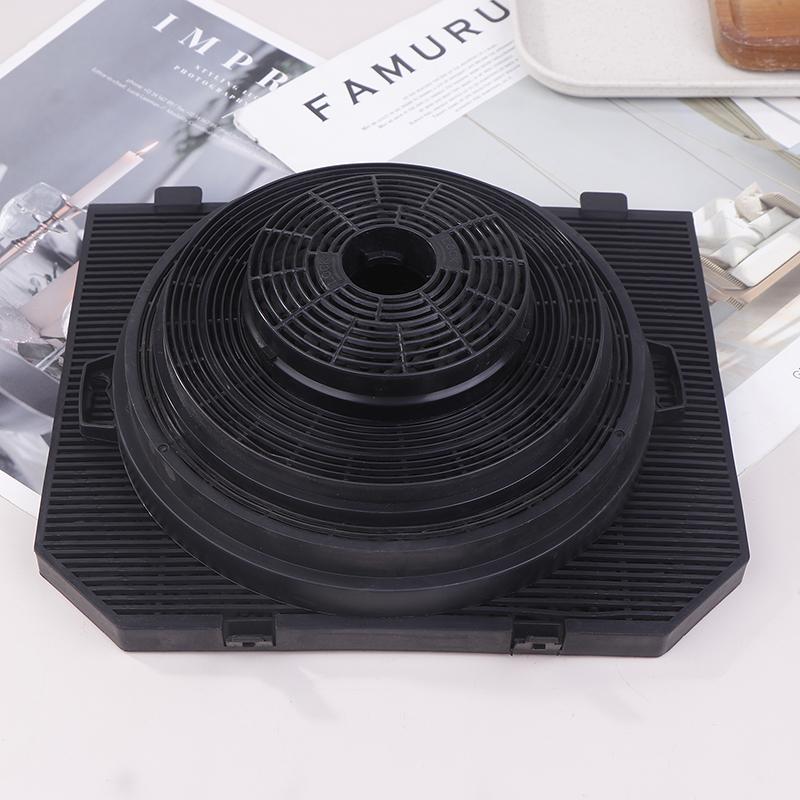 1Pc Active Carbon Filter For Extractor Hood Round Active Charcoal Filter For Exhaust Hoods Circulation Range Hood Carb Box