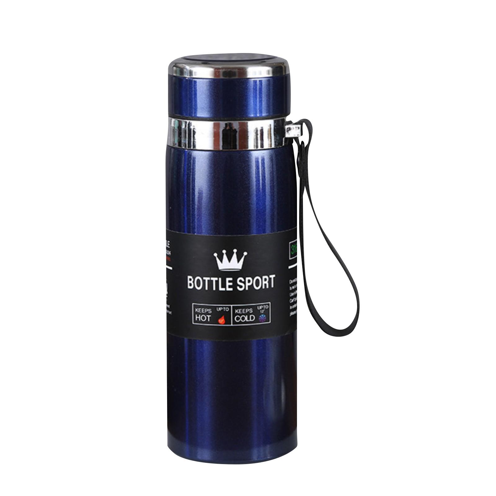 

Термокружка из нержавеющей стали, портативный дорожный чайник с лямкой, большой емкости, для занятий спортом на открытом воздухе One Size