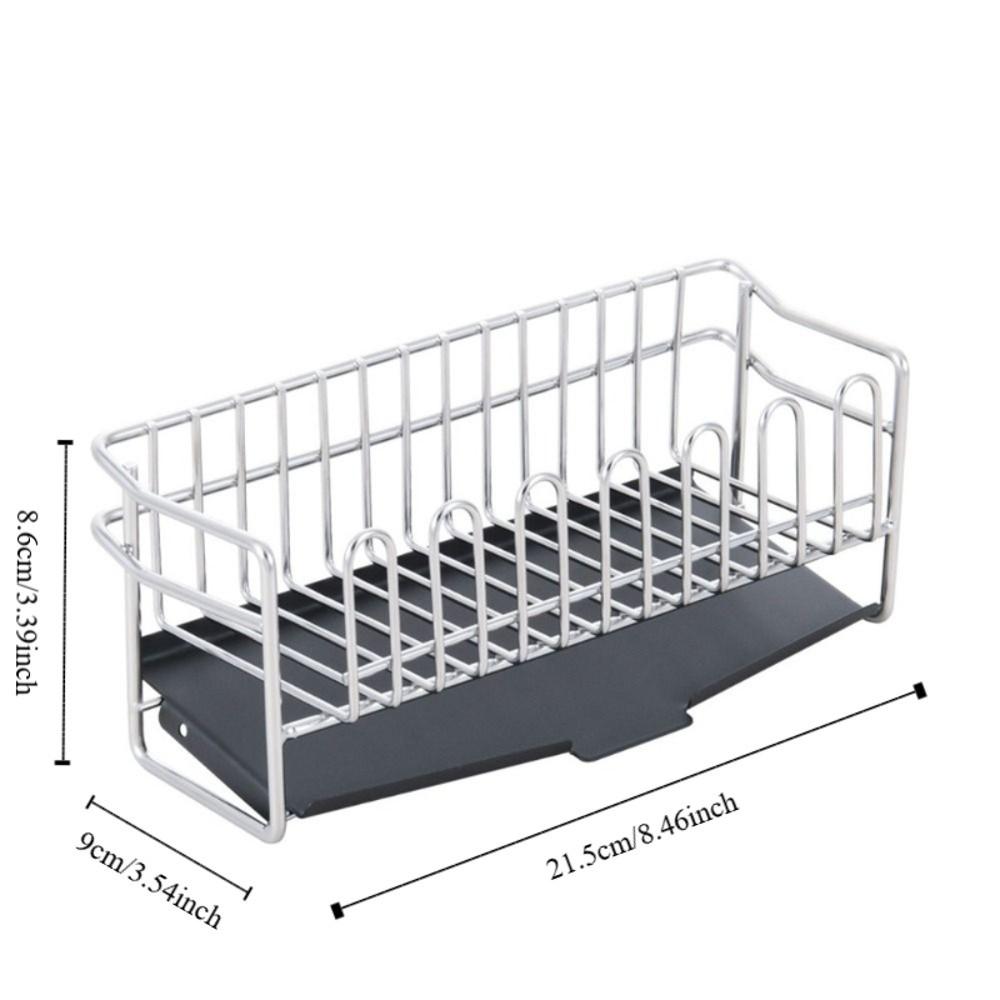 Stainless Steel Kitchen Drain Rack Rust-proof Sink Storage Organizer Dish Drying Rack Washbasin