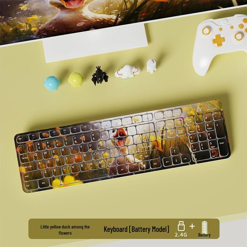Silent Wired Mechanical-Feel Keyboard for Gaming and Office Use